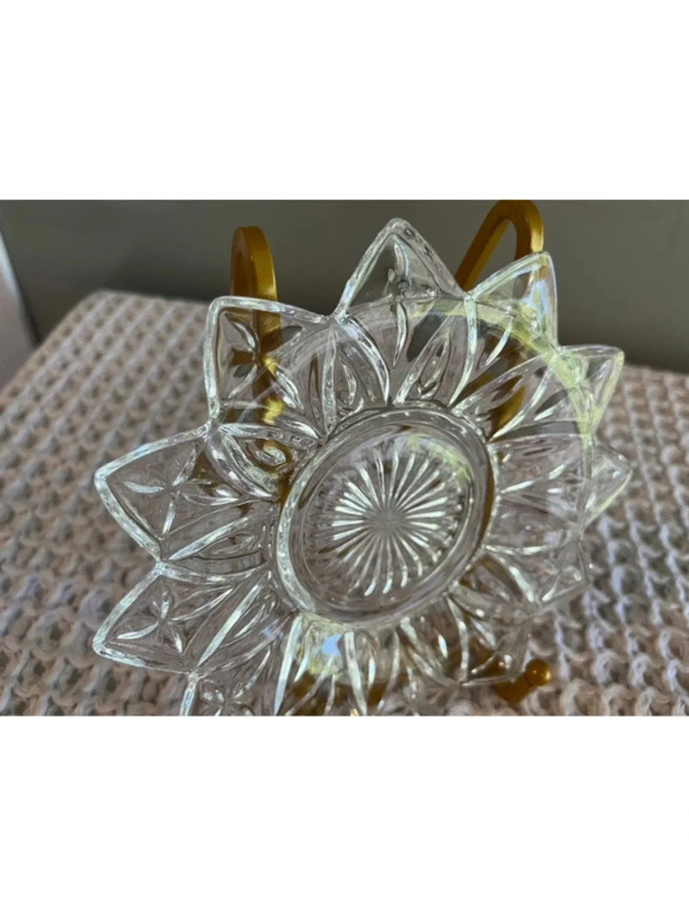 Title: Set of 6 Vintage Federal Glass Petal Clear Plates 6.5
